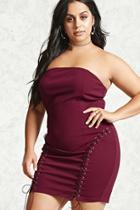 Forever21 Plus Size Lace-up Tube Dress