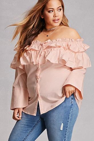 Forever21 Plus Size Ruffle Flounce Shirt