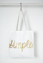 Forever21 Simple Graphic Canvas Tote