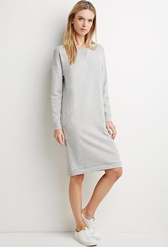 Love21 Heathered Sweatshirt Dress