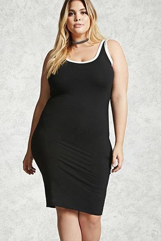 Forever21 Plus Size Contrast Tank Dress