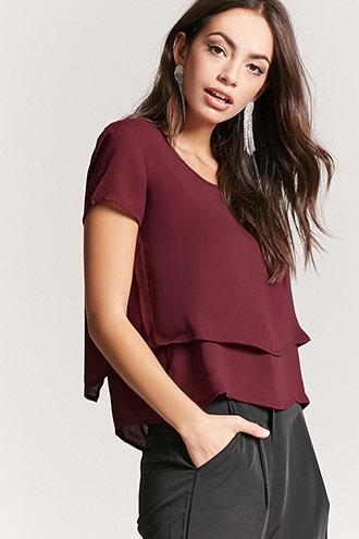 Forever21 Split-back Overlay Top