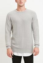 21 Men Men's  Dropped-sleeve Sweater (grey)