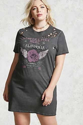 Forever21 Plus Size Graphic T-shirt Dress