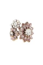 Forever21 Floral Rhinestone & Faux Gem Ring