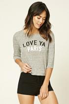 Forever21 Women's  Love Ya Paris Pj Top