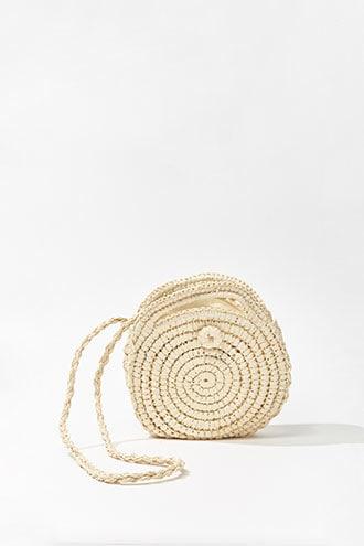 Forever21 Round Straw Crossbody