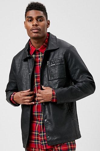 Forever21 Members Only Faux Leather Jacket
