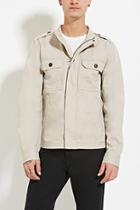 21 Men Men's  Khaki Funnel Neck Jacket