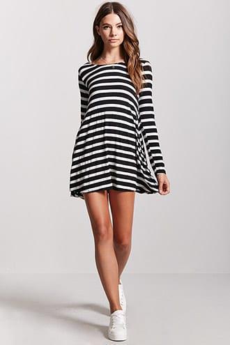 Forever21 Stripe Knit Swing Dress
