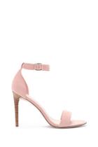 Forever21 Women's  Pink Faux Suede Sandals