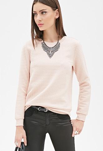 Forever21 Geo-textured Sweatshirt
