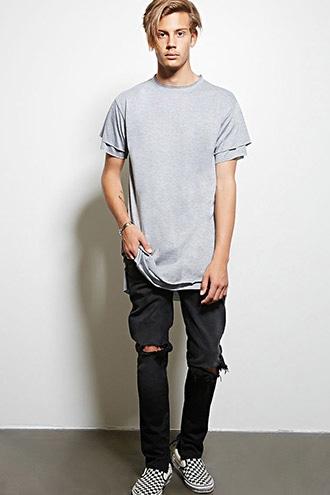 Forever21 Victorious Raw-cut Layered Tee