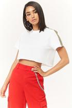 Forever21 Checkered-trim Crop Top