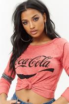 Forever21 Coca-cola Raglan Sleeve Pullover
