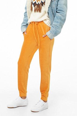 Forever21 Ribbed Velour Joggers