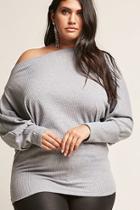 Forever21 Plus Size Waffle-knit One-shoulder Top