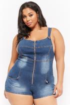 Forever21 Plus Size Zip-front Overall Shorts