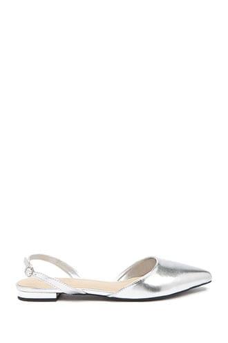 Forever21 Metallic Flat Mules