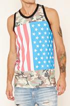 21 Men Men's  Cross Colours Camo Print Tank