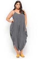 Forever21 Plus Size Striped Harem Jumpsuit