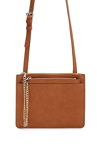 Forever21 Flat Double-zip Crossbody