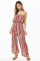 Forever21 Striped Tulip Jumpsuit