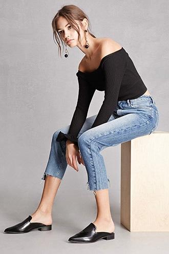Forever21 Shellys London Leather Mules