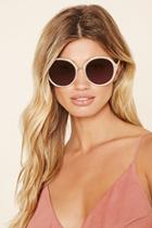 Forever21 Taupe & Brown Oversized Round Sunglasses