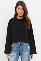 Forever21 High-neck Bell-sleeve Top