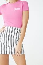 Forever21 Striped Twill Mini Skirt