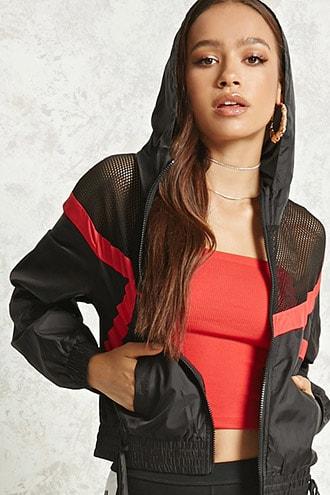 Forever21 Mesh-panel Windbreaker