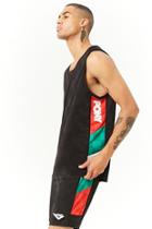 Forever21 Pony Logo Striped-trim Tank Top