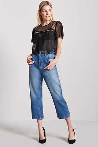 Forever21 Sheer Accordion Pleat Top