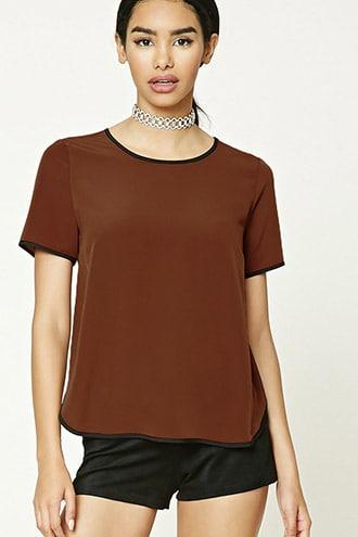 Forever21 Dolphin Hem Ringer Top