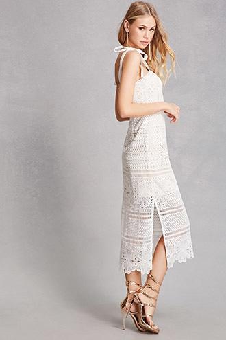 Forever21 Crochet Overlay Maxi Dress
