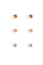 Forever21 Faux Crystal Stud Earring Set