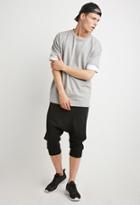 21 Men Faux Leather-paneled Sweatpants