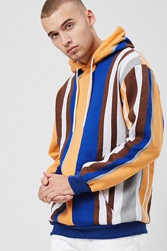 Forever21 American Stitch Striped Hoodie