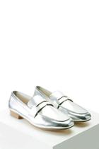 Forever21 Metallic Faux Leather Loafers