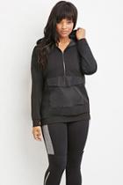 Forever21 Plus Size Contrast-paneled Athletic Hoodie