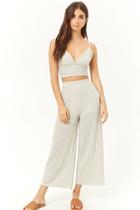 Forever21 Marled Knit Cropped Cami & Pants Set