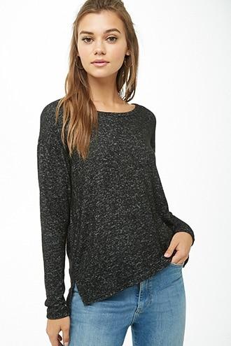 Forever21 Marled High-low Top