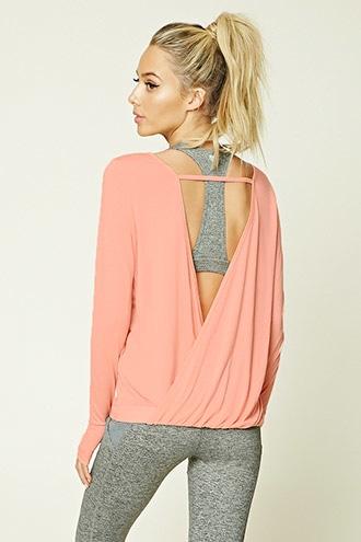 Forever21 Active Surplice Back Top