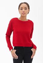 Forever21 Women's  Ribbed Crew Neck Top