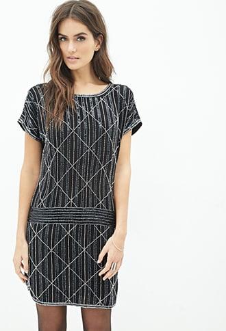 Forever21 Contemporary Beaded Drop Waist Dress