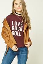 Forever21 Love Rock And Roll Graphic Tee