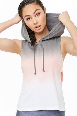Forever21 Active Ombre Hooded Muscle Tee