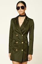 Forever21 Women's  Double-breasted Satin Jacket