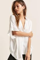 Forever21 Drapey High-low Shirt